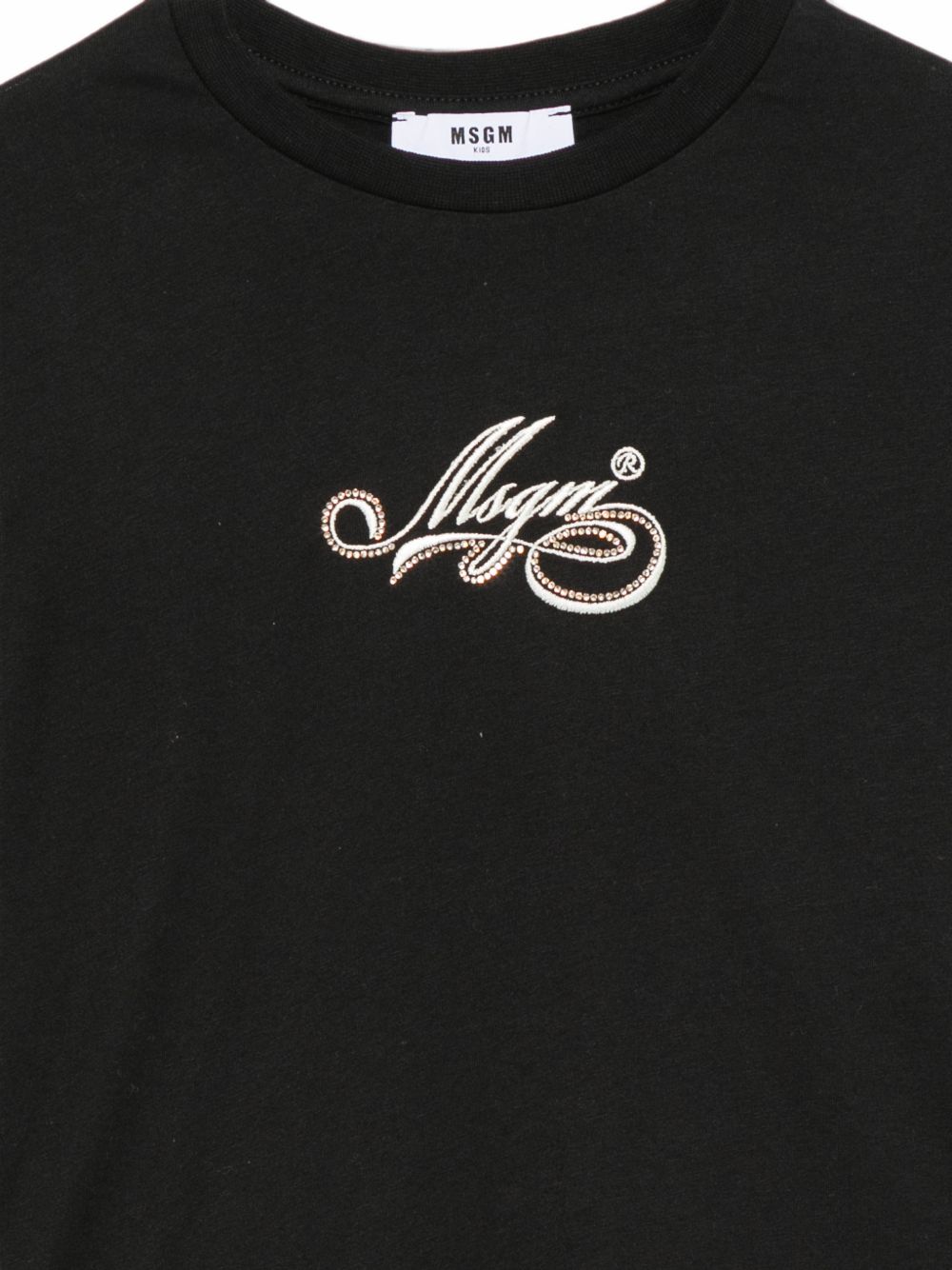 T-shirt per bambina MSGM Kids nero a maniche lunghe F6MSJGTH088 110 MSGM KIDS