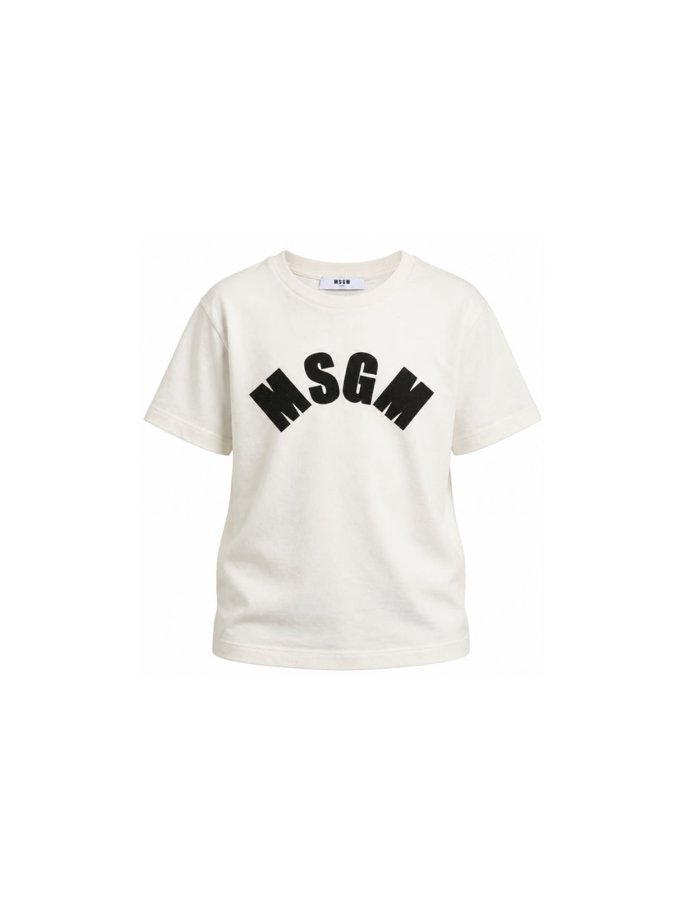T-shirt per bambina MSGM Kids bianca con patch logo F6MSJGTH096 013/05 MSGM KIDS