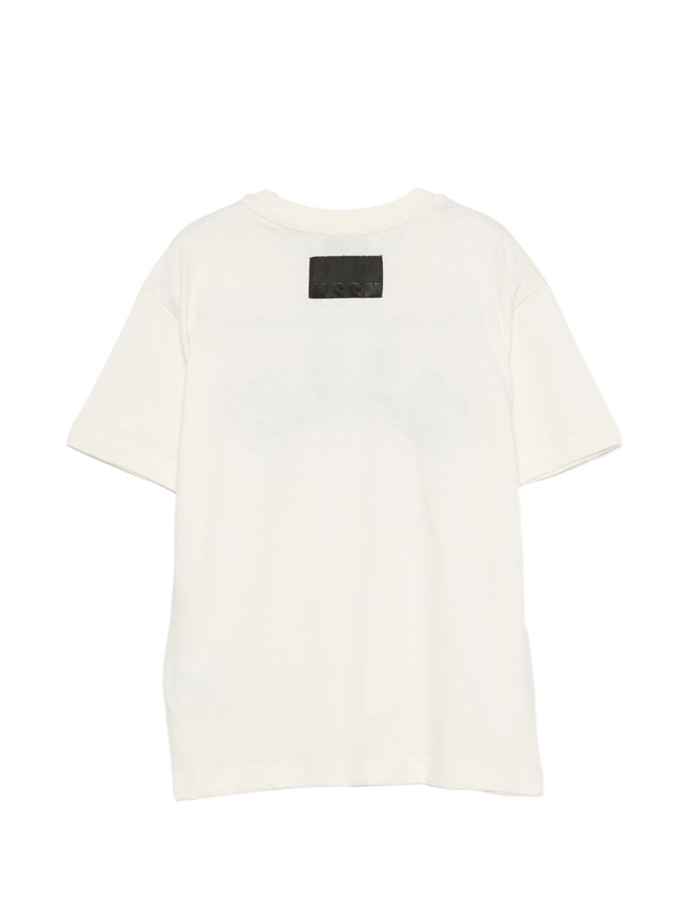T-shirt per bambina MSGM Kids bianca con patch logo F6MSJGTH096 013/05 MSGM KIDS
