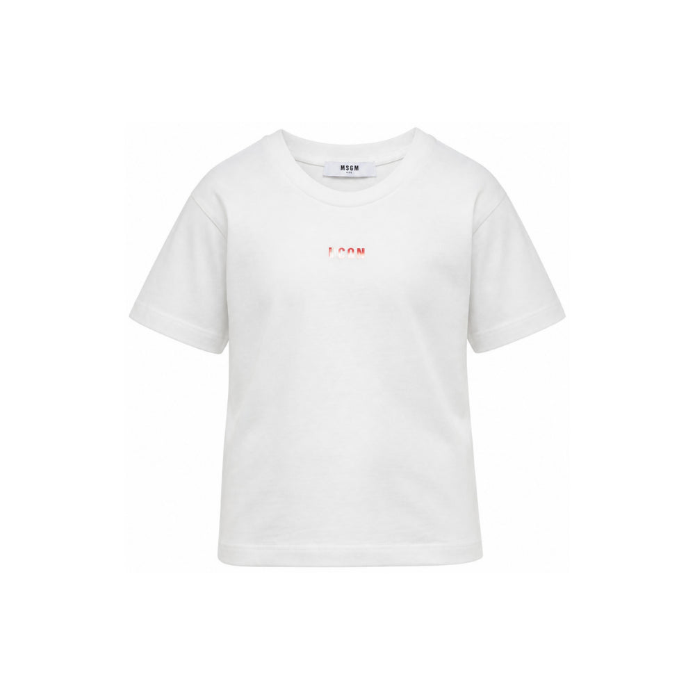 T-shirt per bambina MSGM Kids bianca con stampa grafica sul retro F6MSJGTH121 002 MSGM KIDS