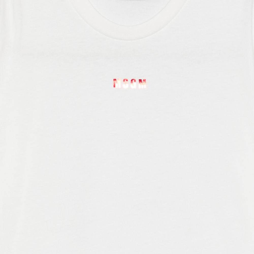 T-shirt per bambina MSGM Kids bianca con stampa grafica sul retro F6MSJGTH121 002 MSGM KIDS