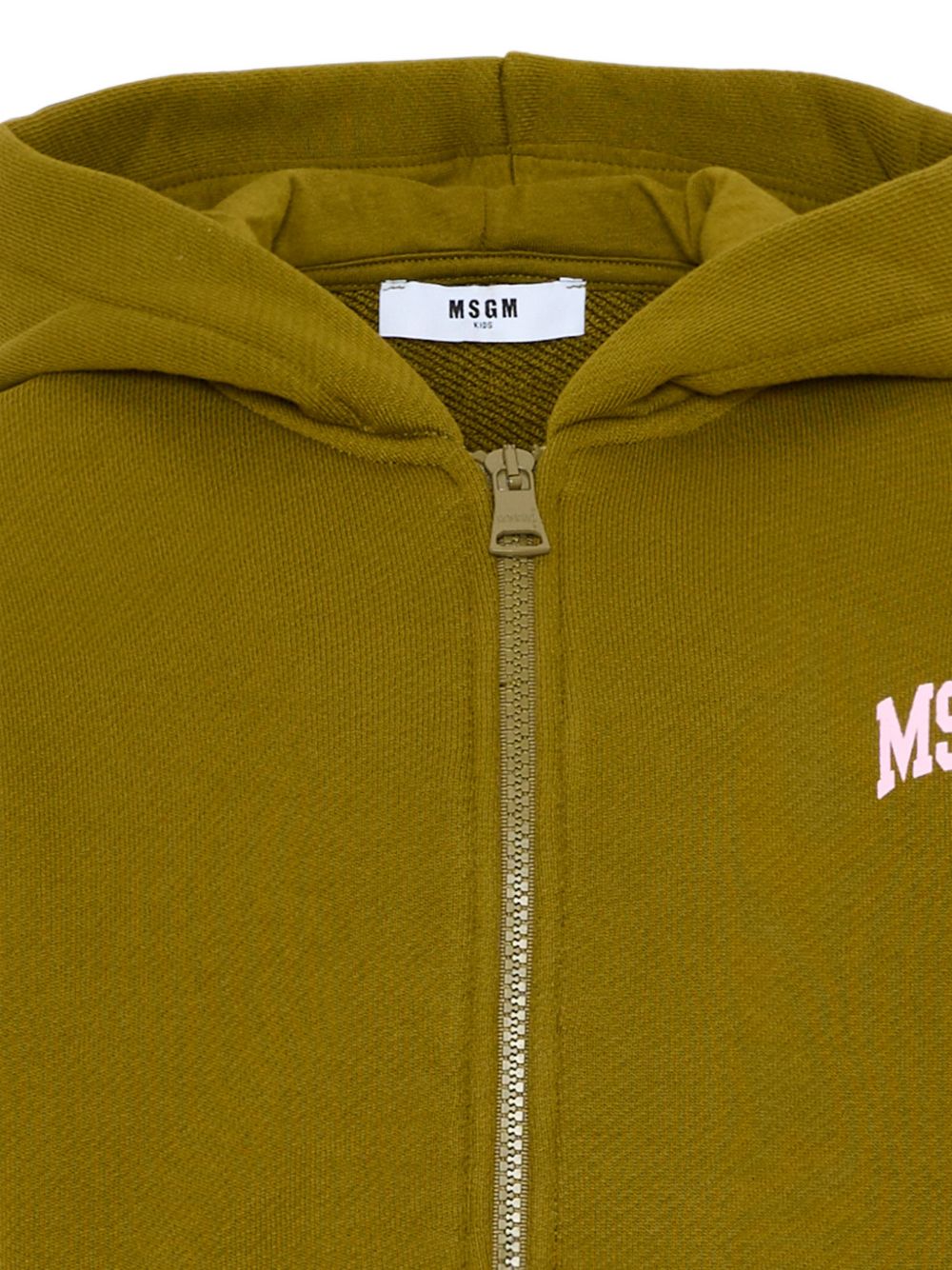 Felpa per bambina MSGM Kids verde con logo sul davanti F6MSJGZH032 MS089 MSGM KIDS