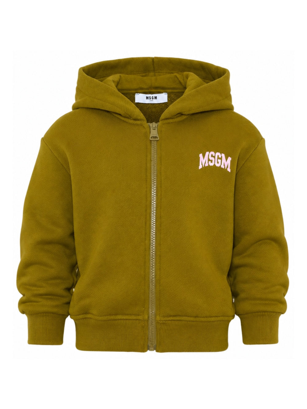 Felpa per bambina MSGM Kids verde con logo sul davanti F6MSJGZH032 MS089 MSGM KIDS