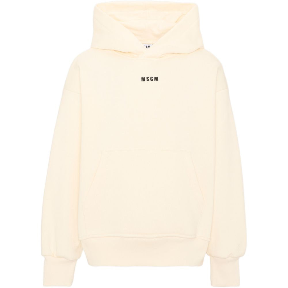 Felpa per bambino MSGM Kids beige con applicazione logo sul retro F6MSJUHS037 013 MSGM KIDS