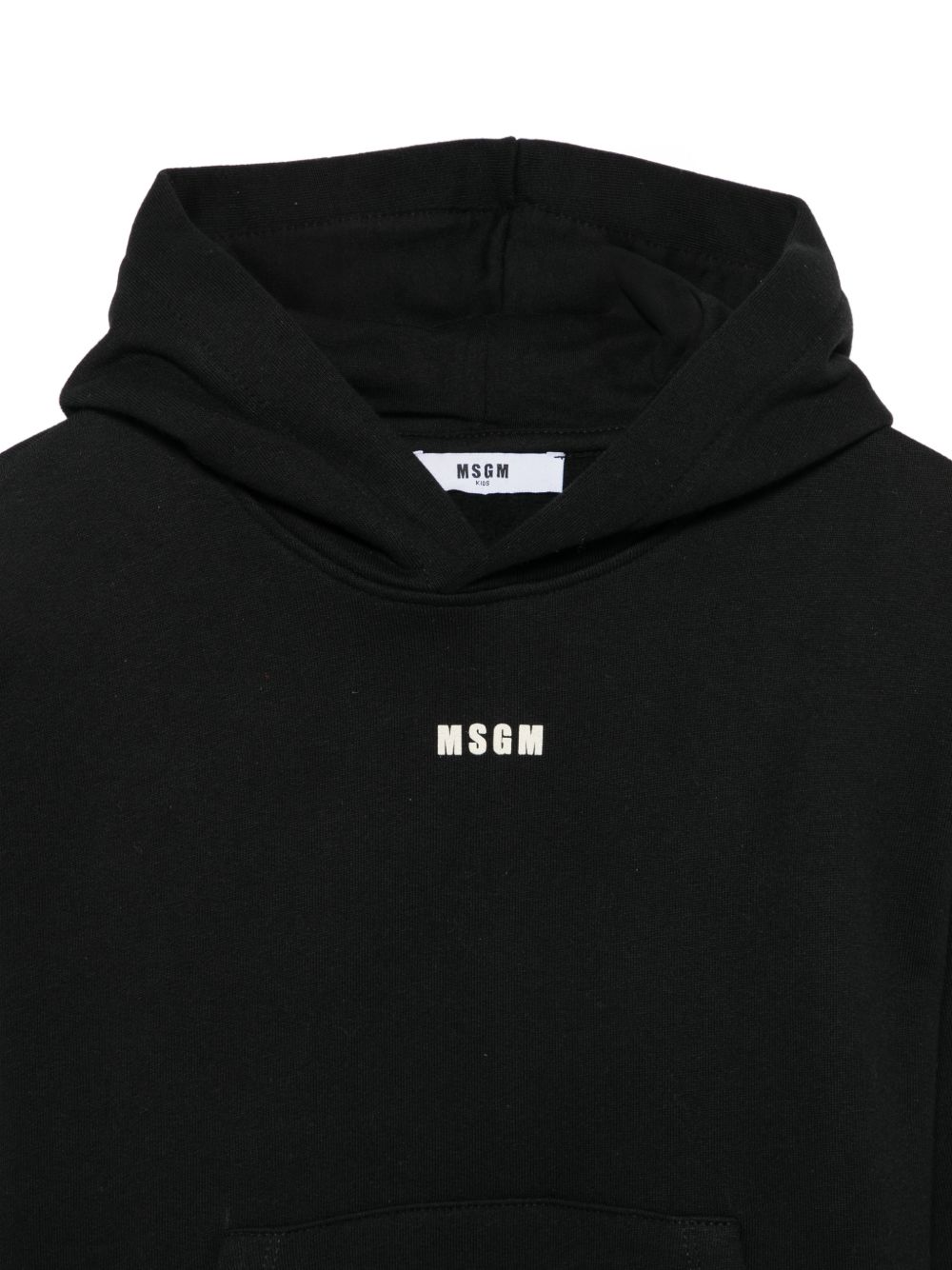 Felpa per bambino MSGM Kids nera con applicazione logo sul retro F6MSJUHS037 110 MSGM KIDS