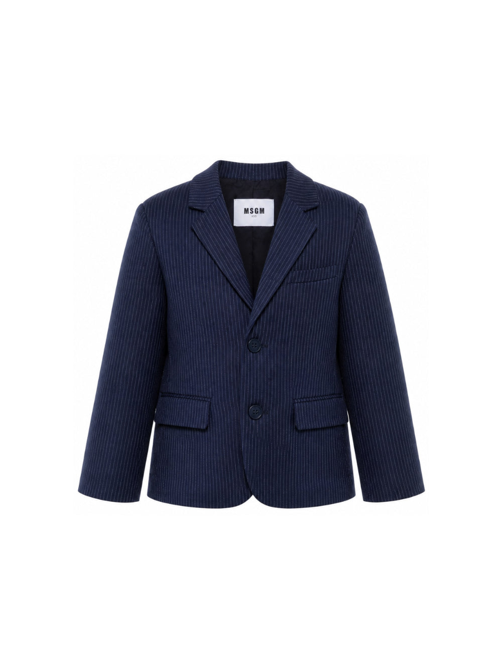Blazer per bambino Msgm Kids blu con revers a punta F6MSJUJK199 MS032 MSGM KIDS