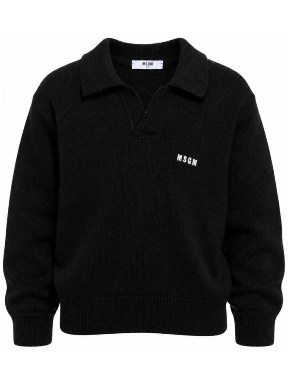 Maglione per bambino MSGM Kids nero con scollo a V F6MSJUJP326 110 MSGM KIDS