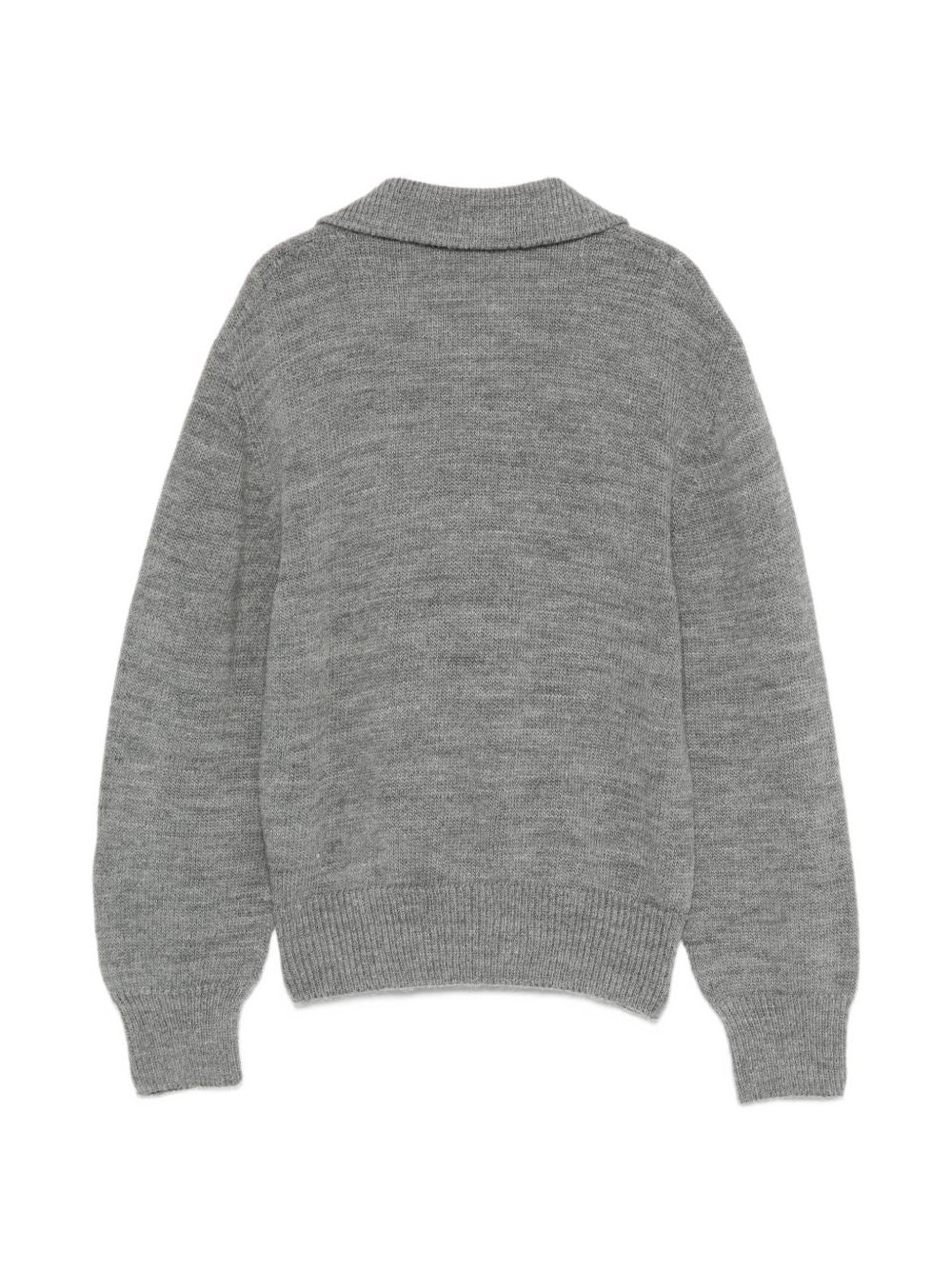 Maglione per bambino MSGM Kids grigio con scollo a V F6MSJUJP326 271 MSGM KIDS