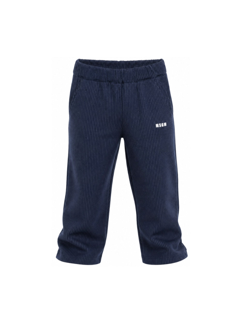 Pantaloni per bambino Msgm Kids bly navy con stampa logo F6MSJUPA192 MS032 MSGM KIDS