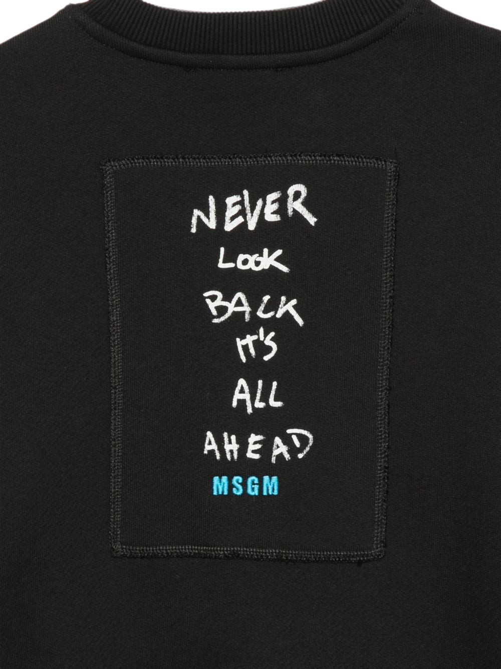 Felpa per bambino MSGM Kids nera con stampa grafica sul retro F6MSJUSW198 110 MSGM KIDS