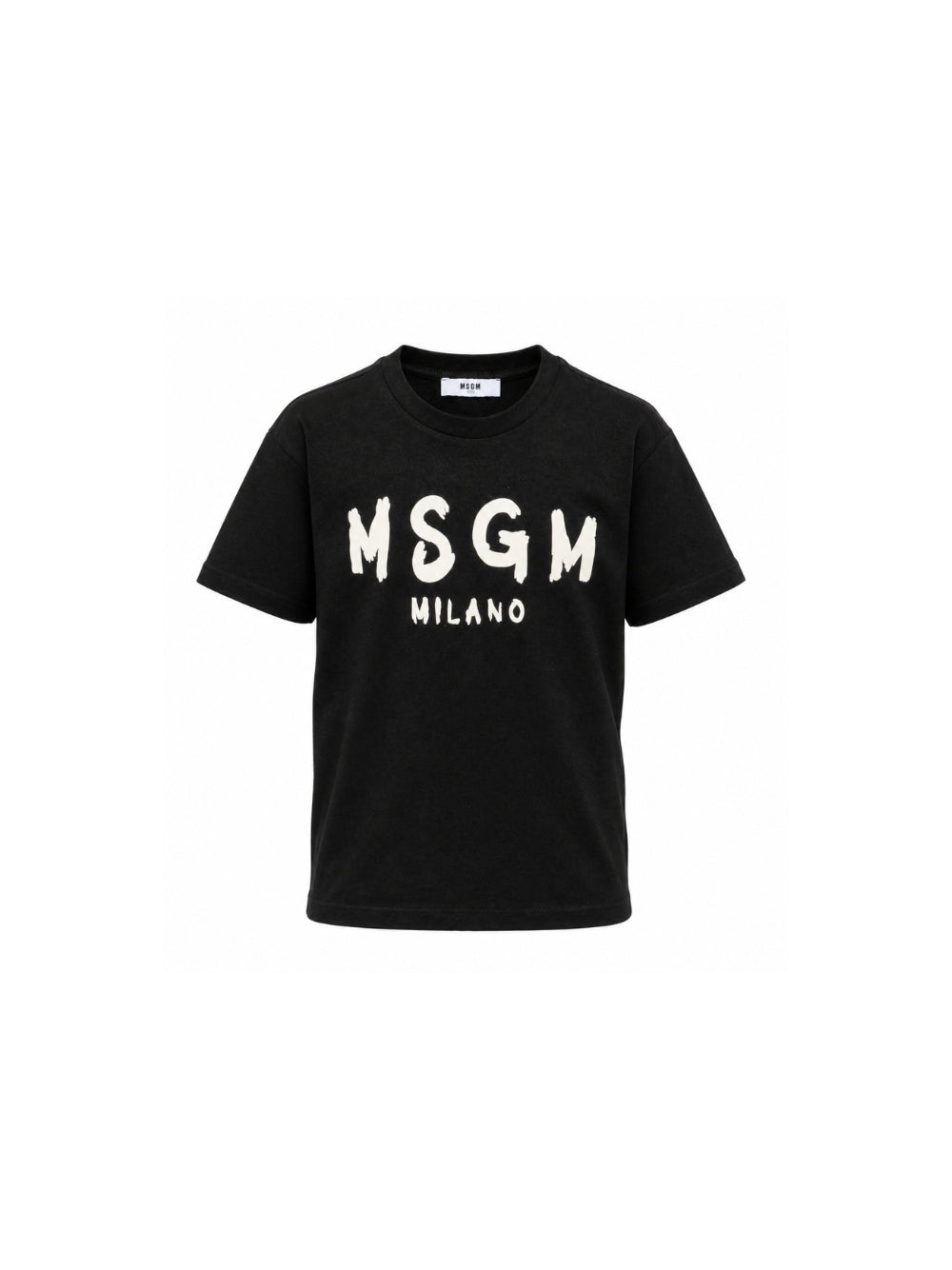 T-shirt per bambini MSGM Kids nera con stampa grafica logo F6MSJUTH010 110 MSGM KIDS