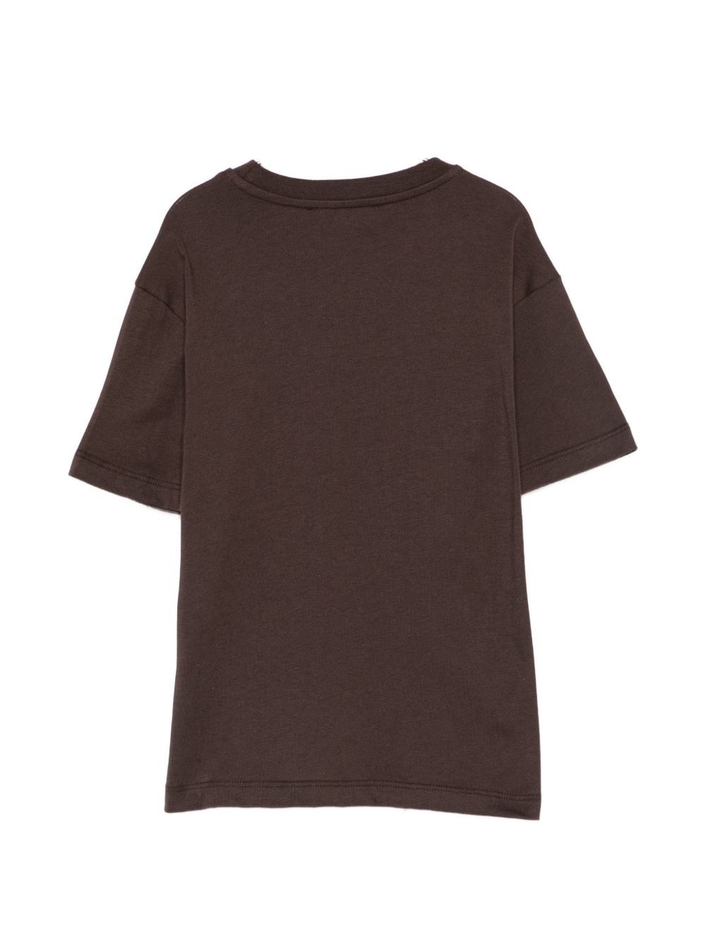 T-shirt per bambini MSGM Kids marrone con stampa grafica logo F6MSJUTH010 943 MSGM KIDS
