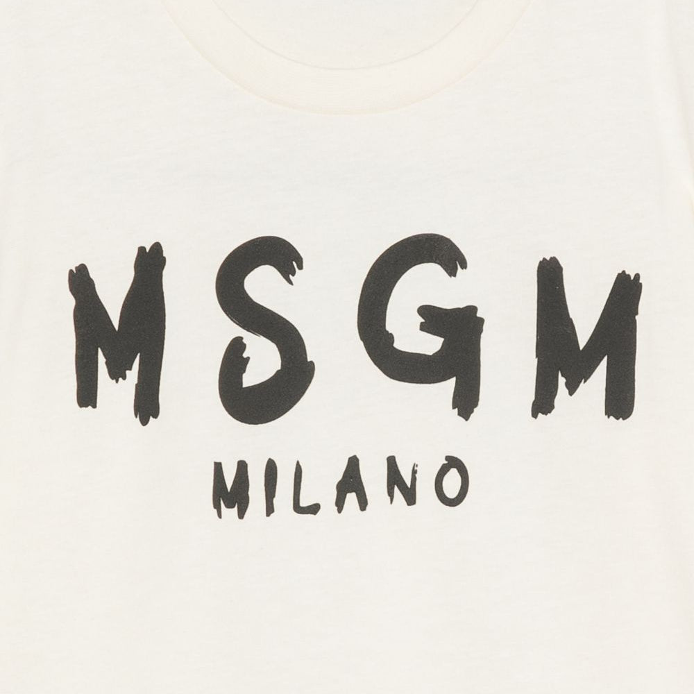 T-shirt per bambini MSGM Kids bianca con stampa grafica F6MSJUTH012 013 MSGM KIDS