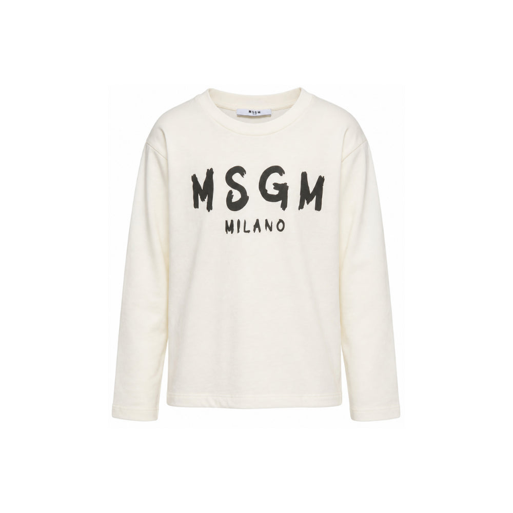 T-shirt per bambini MSGM Kids bianca con stampa grafica F6MSJUTH012 013 MSGM KIDS