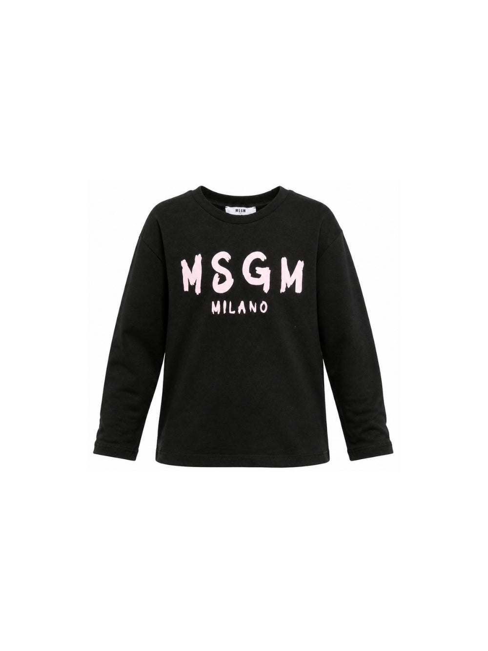 T-shirt per bambini MSGM Kids nera con stampa grafica F6MSJUTH012 MS092 MSGM KIDS