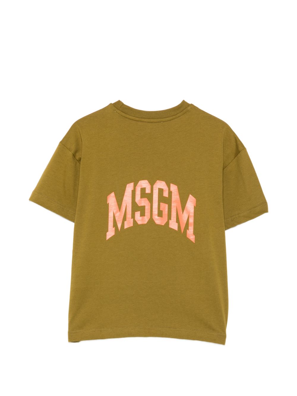 T-shirt per bambini MSGM Kids verde con stampa del logo F6MSJUTH027 MS089 MSGM KIDS