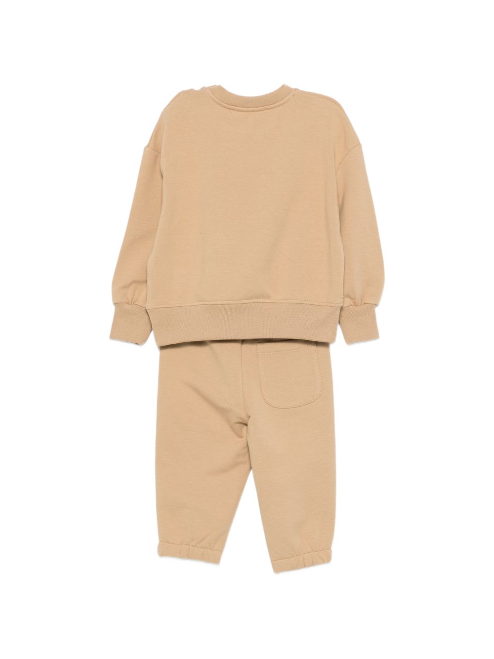 Tuta per neonato Msgm Kids beige con stampa logo sul davanti F6MSUNTP347 MS030 MSGM KIDS