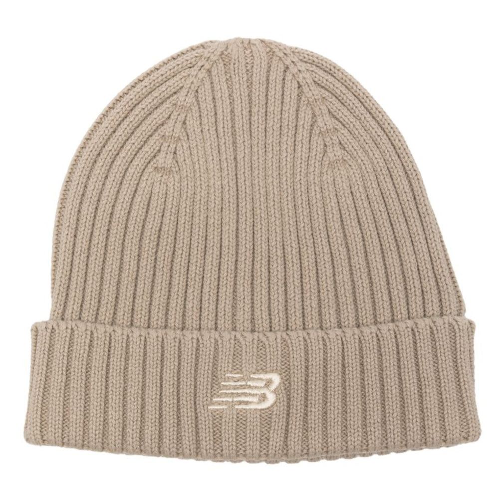 Berretto per bambini New Balance Kids beige a coste con logo AC95708 SOT NEW BALANCE KIDS