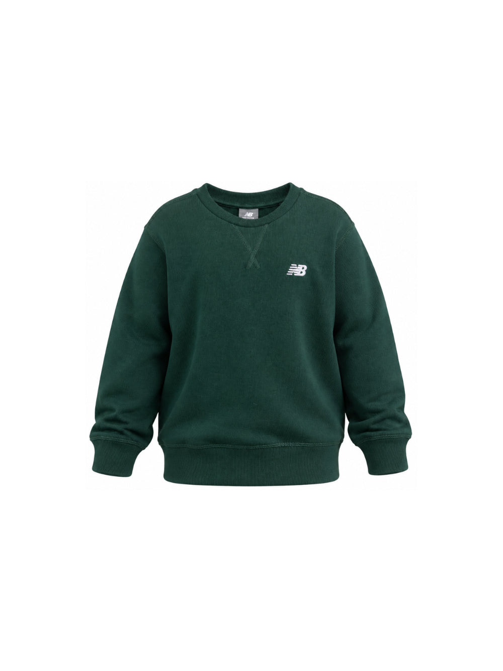 Felpa per bambini New Balance Kids verde con logo sul davanti LAKB0055 NOG NEW BALANCE KIDS