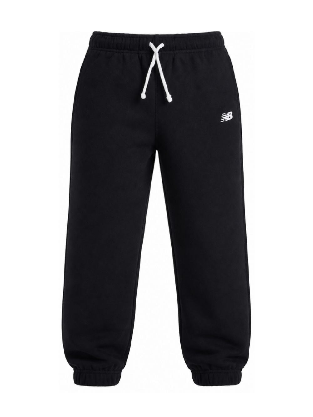 Pantaloni sportivi per bambini New Balance Kids neri con stampa logo sul davanti LAKB0060 BK NEW BALANCE KIDS