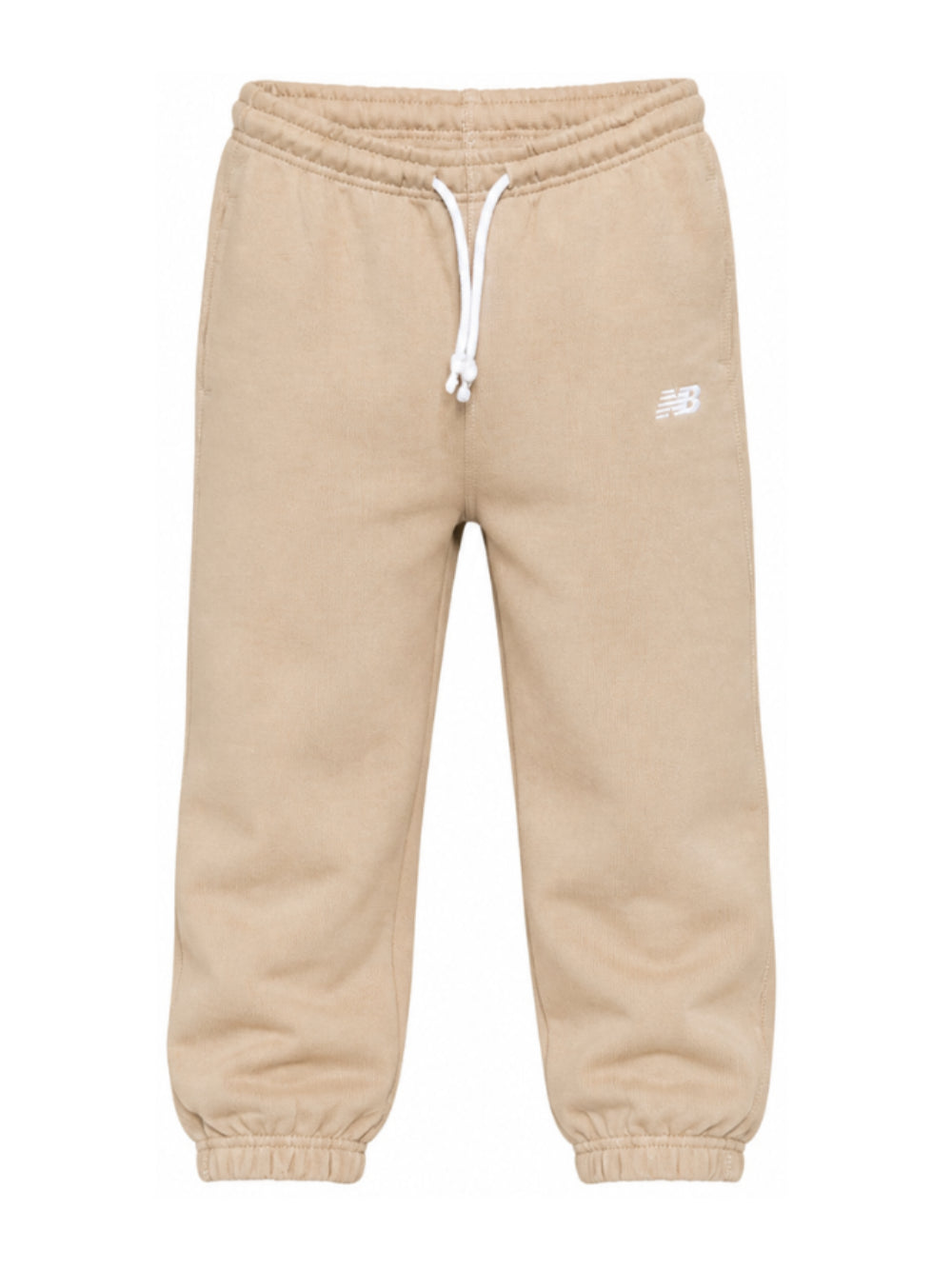 Pantaloni sportivi New Balance Kids beige con logo stampato sul davanti LAKB0060 SOT NEW BALANCE KIDS