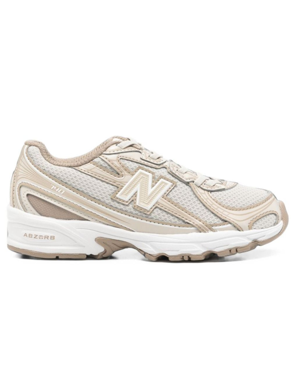 Sneakers per bambino New Balance Kids beige con toppa con logo sul lato anteriore P740 7JG NEW BALANCE KIDS