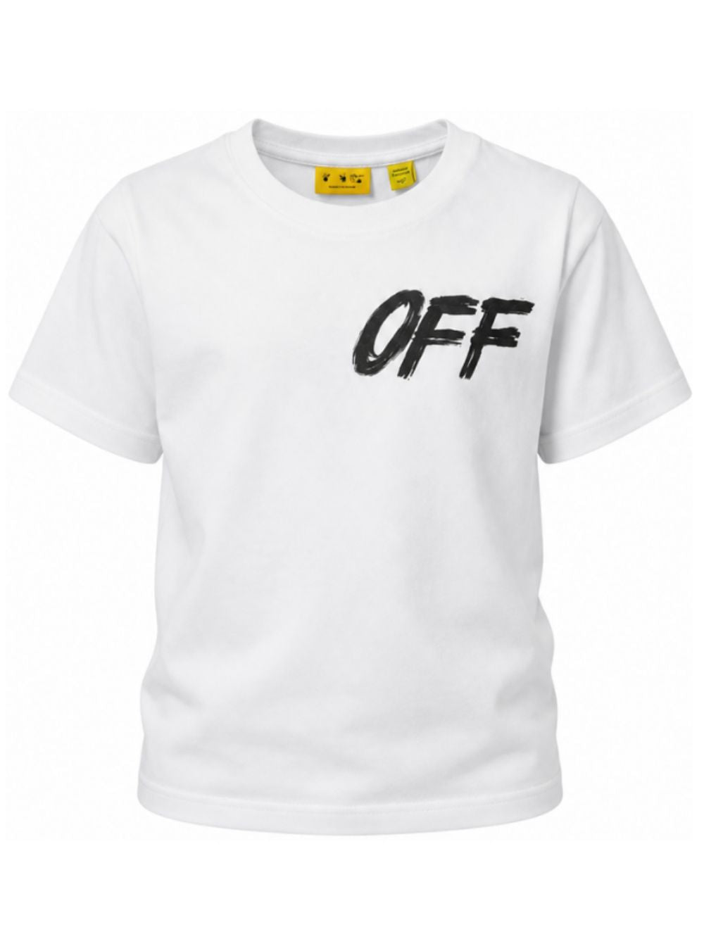 T-shirt per bambino Off White Kids bianca con stampa logo 44BAA002F26J002 WHITE OFF WHITE KIDS
