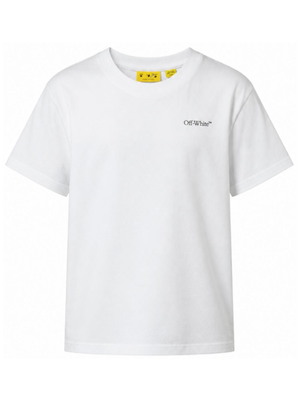 T-shirt per bambino Off White Kids bianca con logo sul petto 44BAA002F26J004 WHITE OFF WHITE KIDS