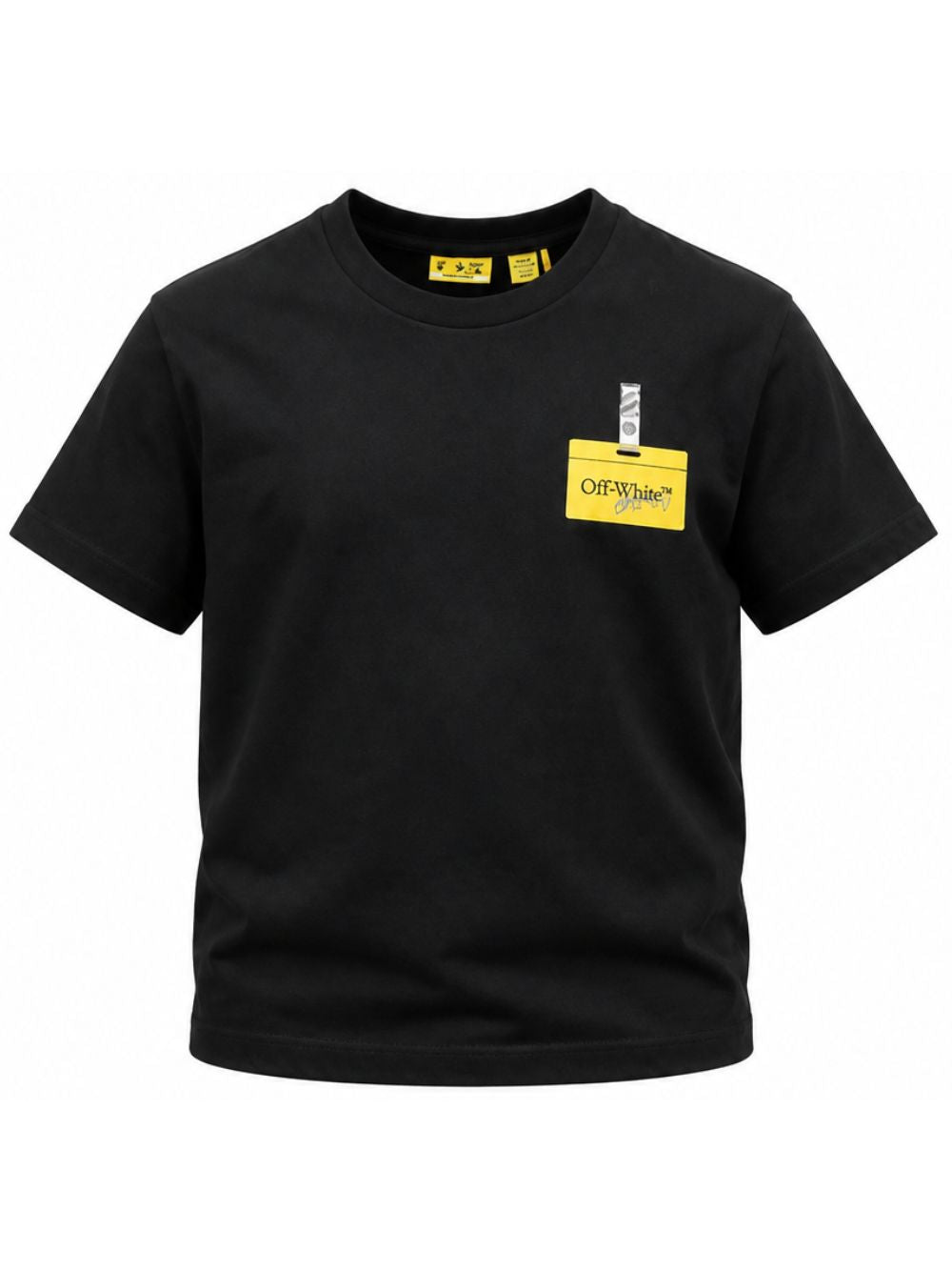 T-shirt per bambino Off White Kids nera con motivo a freccia sul retro 44BAA002F26J005 BLACK OFF WHITE KIDS