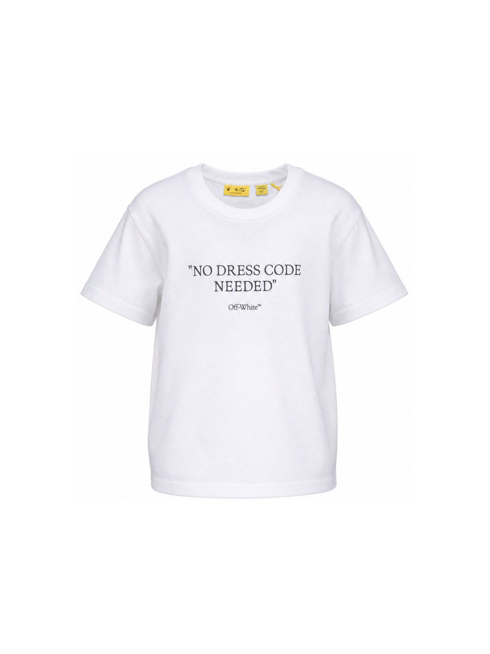 T-shirt per bambino Off-White Kids bianca con logo sul davanti 44BAA002F26J00I WHITE OFF WHITE KIDS