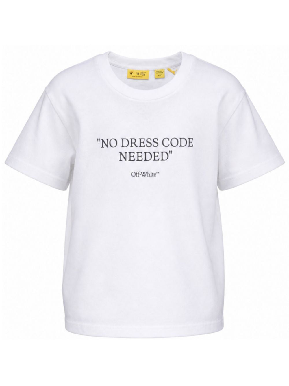 T-shirt per bambino Off-White Kids bianca con logo sul davanti 44BAA002F26J00I WHITE OFF WHITE KIDS