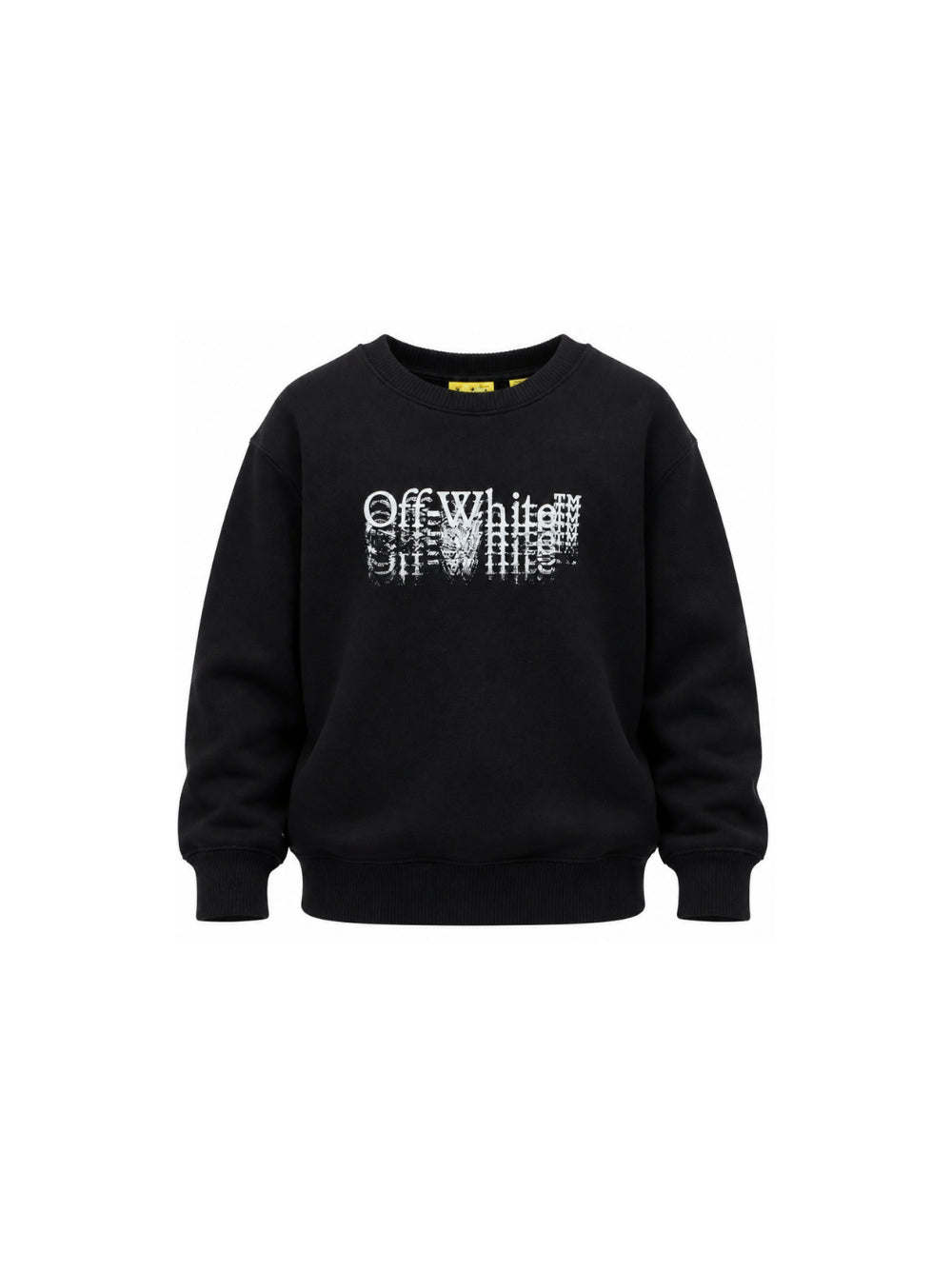 Felpa per bambino Off-White Kids nera con logo sul davanti 44BBA001F26F001 BLACK OFF WHITE KIDS