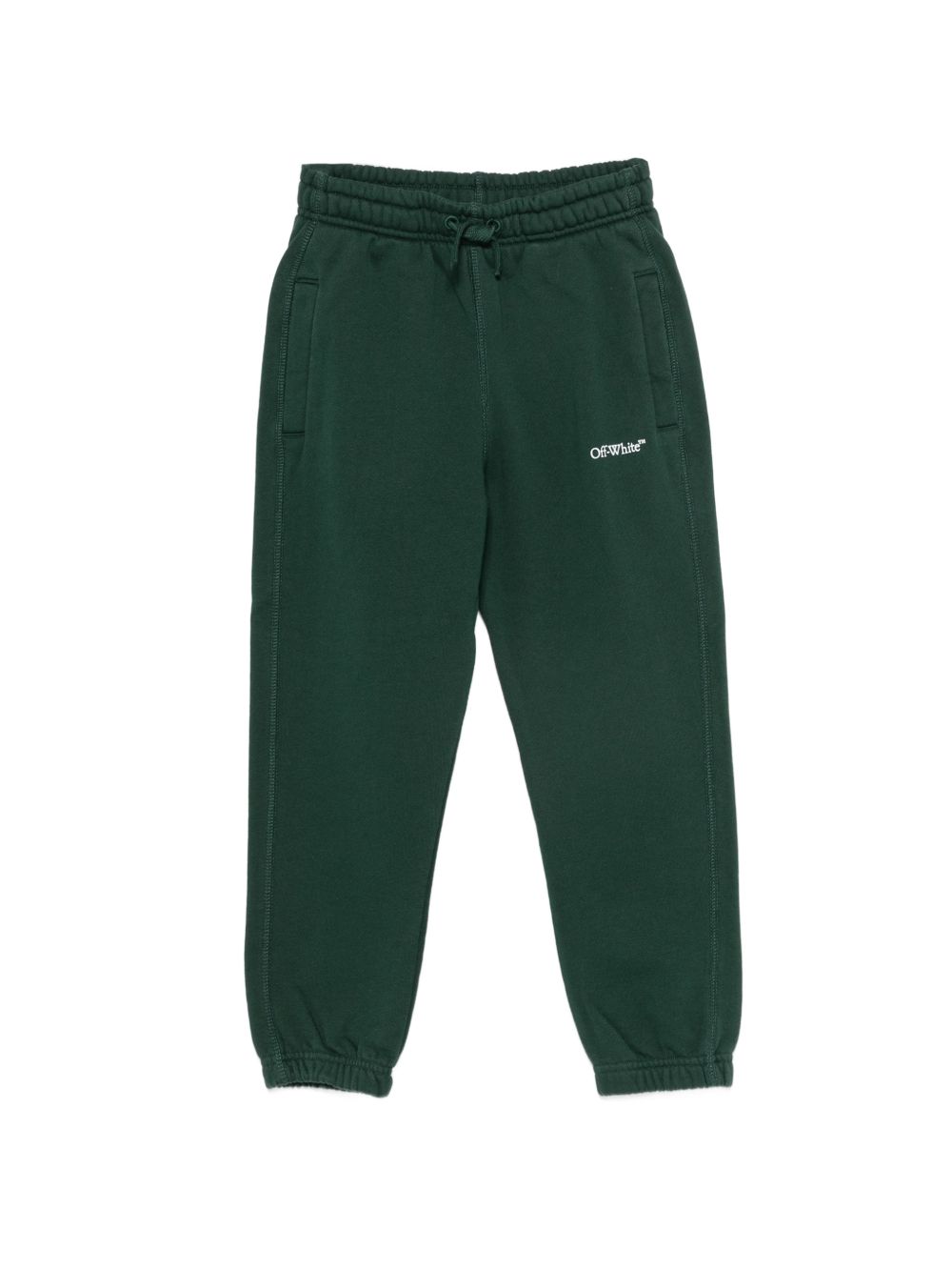 Pantatuta per bambino Off-White Kids verde con stampa logo 44BCH001F26F002 PINE OFF WHITE KIDS