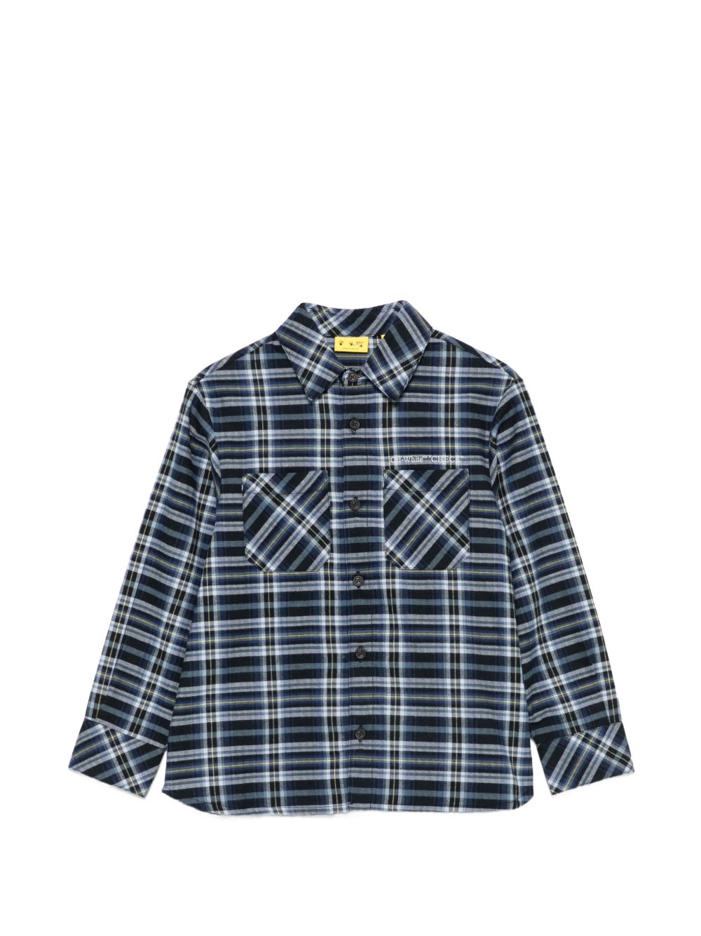 Camicia per bambino Off White Kids blu con motivo a quadri 44BGE007F26F001 BLUE NIGTHS OFF WHITE KIDS