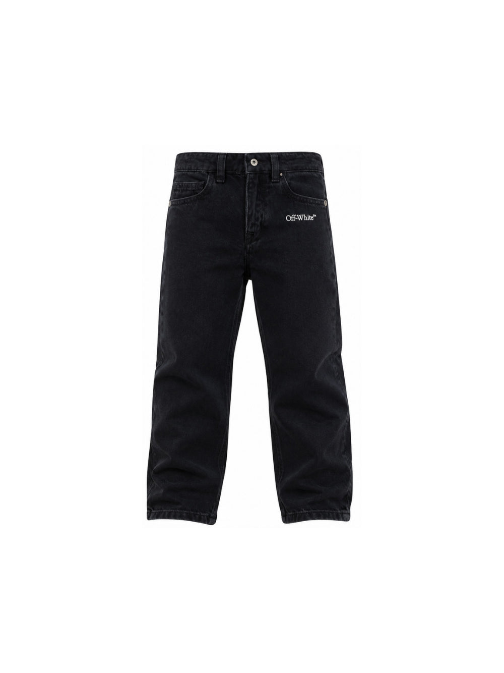Pantaloni Diagonal Marker per bambino Off-White Kids neri con stampa grafica frecce 44BYA005F26D001 BLACK OFF WHITE KIDS