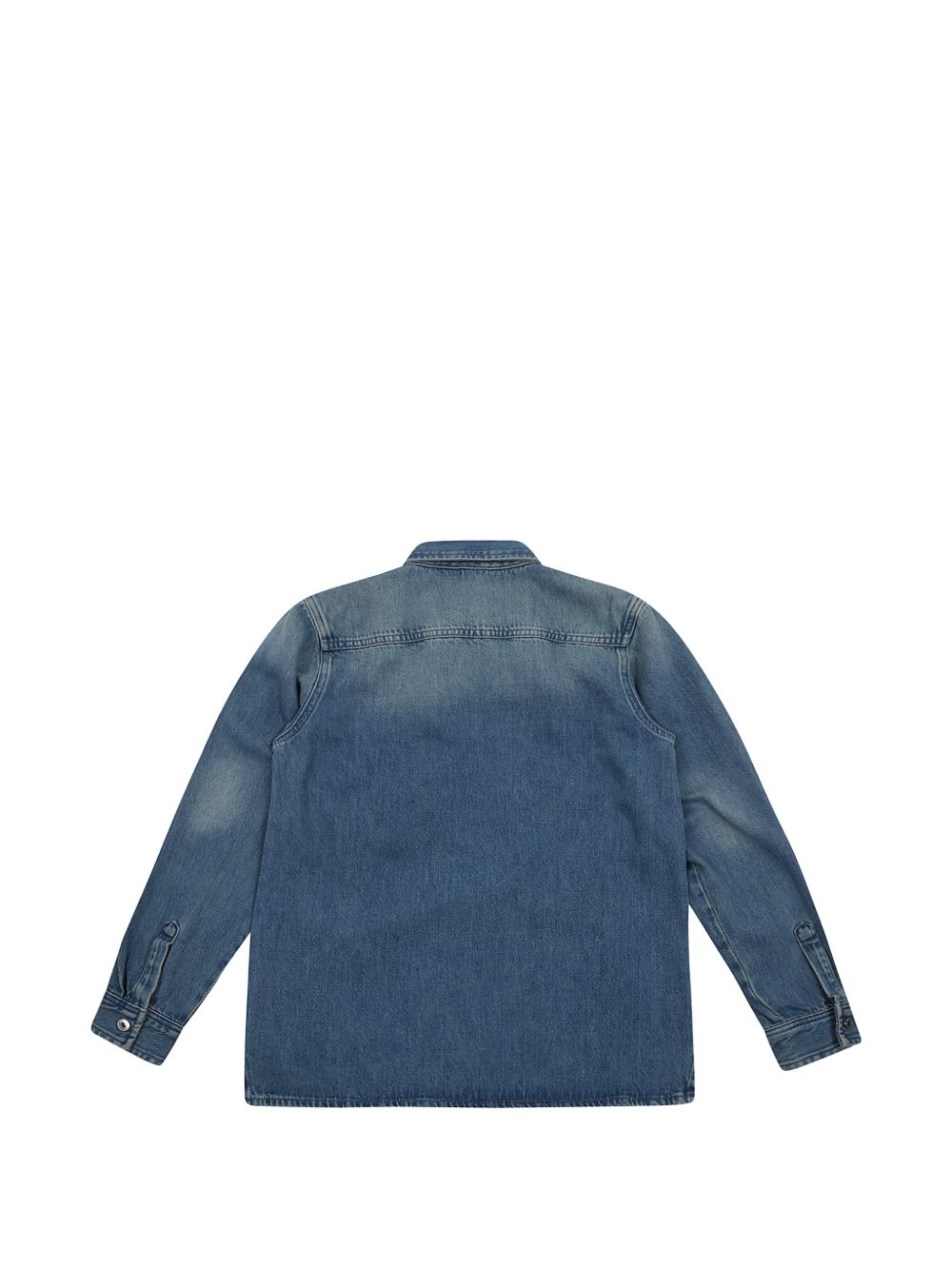 Camicia per bambino Off White Kids in denim con tasche sul davanti 44BYD004F26D001 SAND BLUE OFF WHITE KIDS