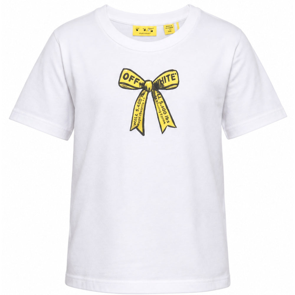 T-shirt per bambina Off White Kids bianca con stampa grafica 44GAA001F26J009 WHITE OFF WHITE KIDS