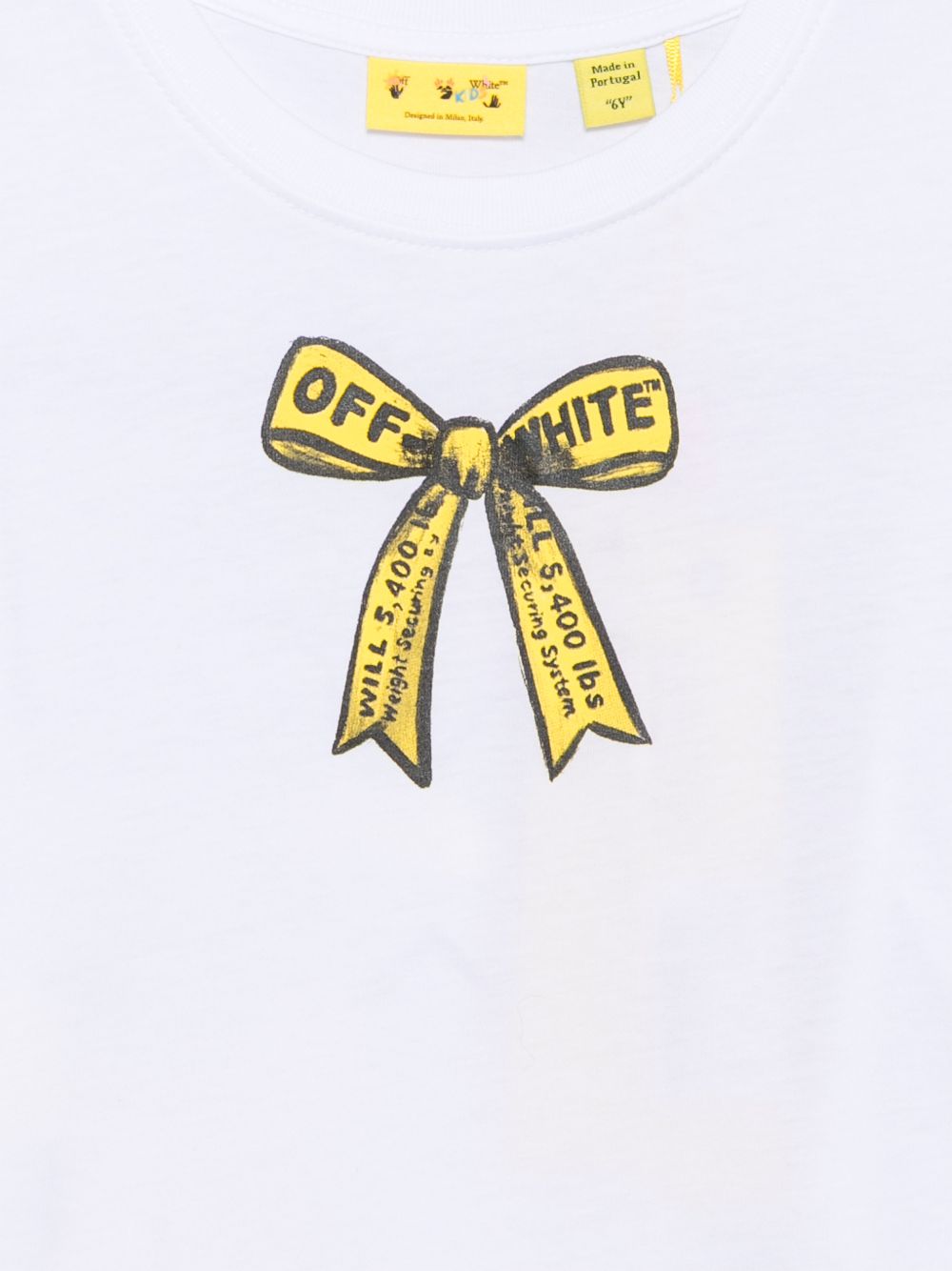 T-shirt per bambina Off White Kids bianca con stampa grafica 44GAA001F26J009 WHITE OFF WHITE KIDS