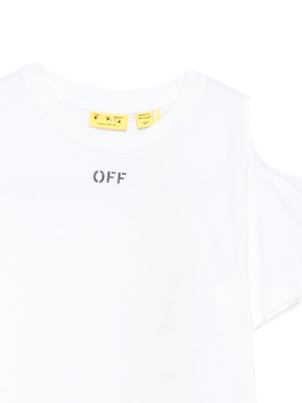 T-shirt per bambina Off White Kids bianca con logo sul davanti 44GAA01EF26J001 WHITE OFF WHITE KIDS