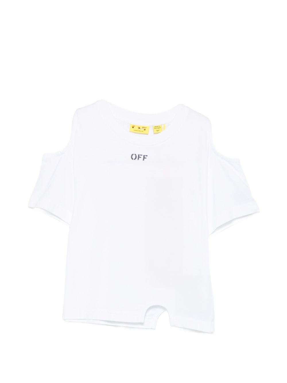T-shirt per bambina Off White Kids bianca con logo sul davanti 44GAA01EF26J001 WHITE OFF WHITE KIDS