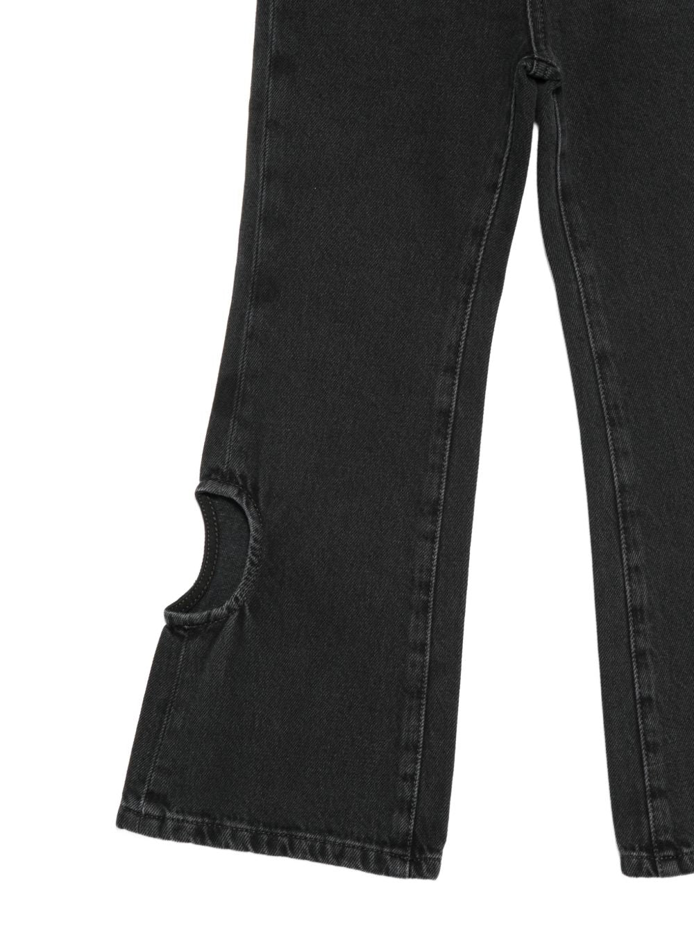 Jeans Bookish Meteor per bambina Off-White Kids neri con dettagli cut-out 44GYA001F26D001 BLACK OFF WHITE KIDS