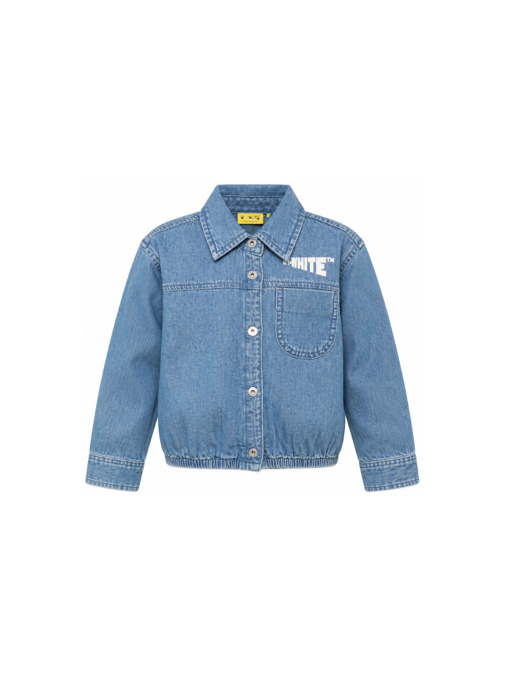 Camicia per bambina Off-White Kids denim con logo sul davanti 44GYD003F26D001 BLUE LIGHT OFF WHITE KIDS