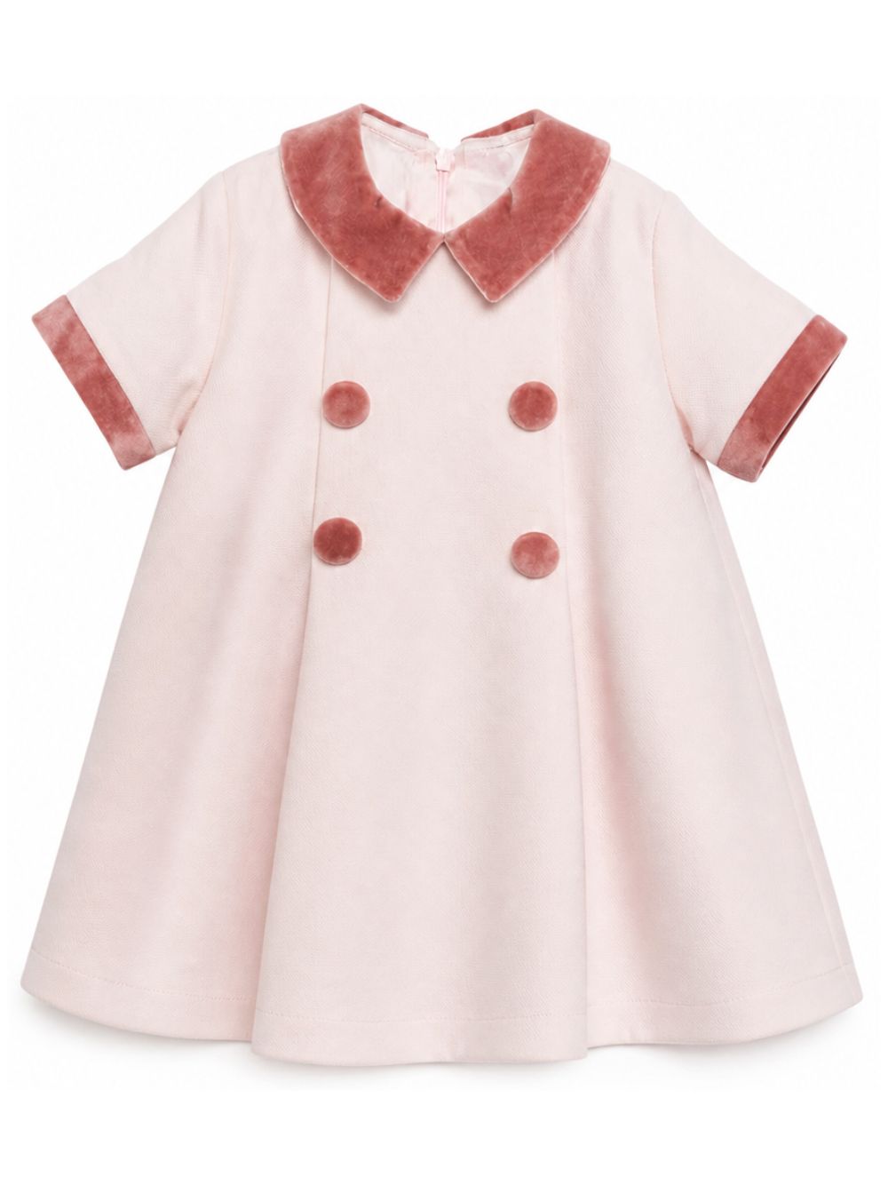 Abito per neonata Paio Crippa Kids rosa con tessuto twill BICE 33 PAIO CRIPPA KIDS