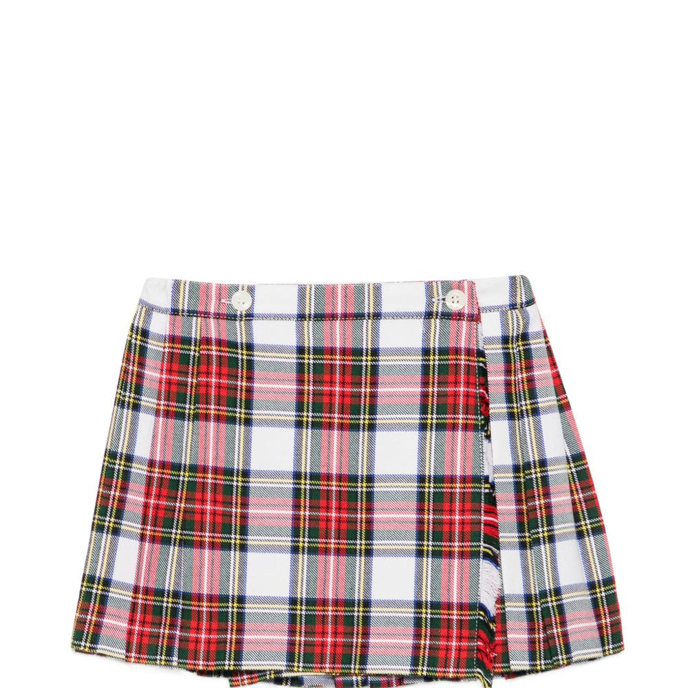 Gonna per bambina Paio Crippa Kids bianca con motivo scozzese BUCANEVE 4028 PAIO CRIPPA KIDS