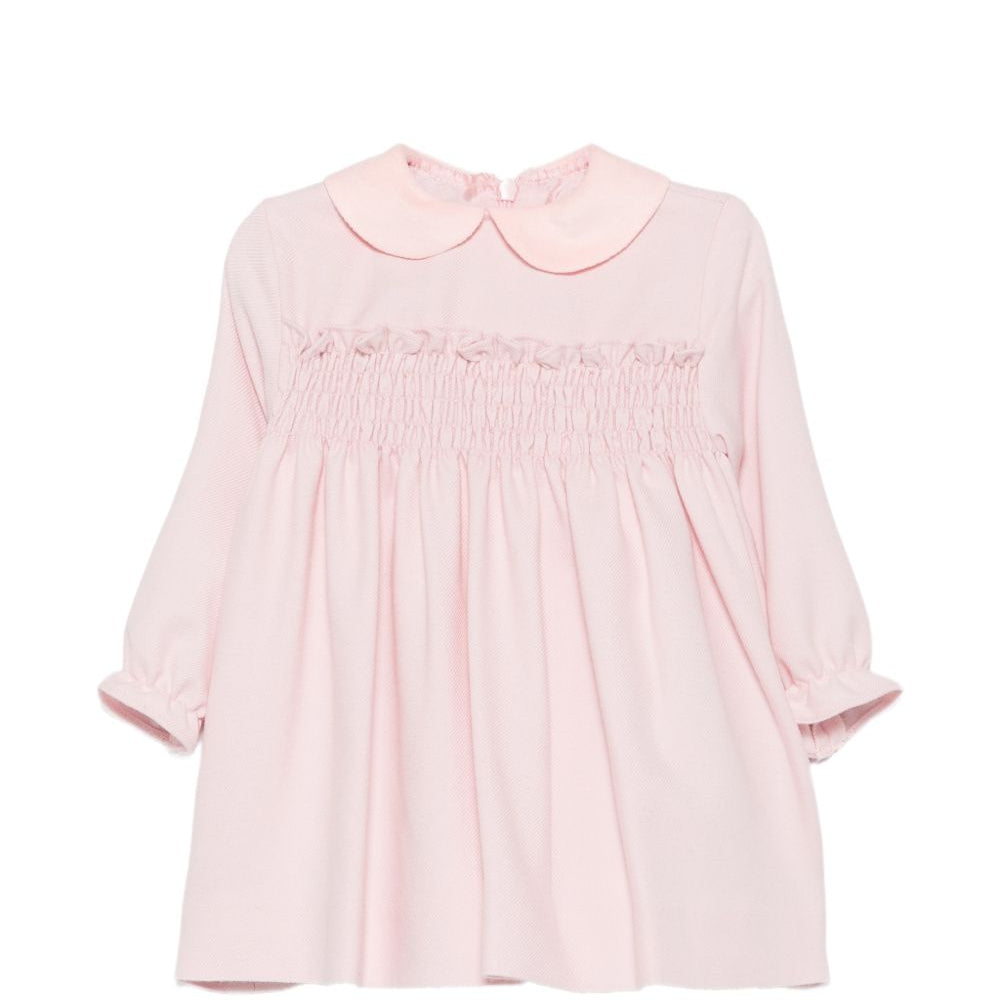 Abito per neonata Paio Crippa Kids rosa con dettaglio con punto smock ELETTRA 33 PAIO CRIPPA KIDS
