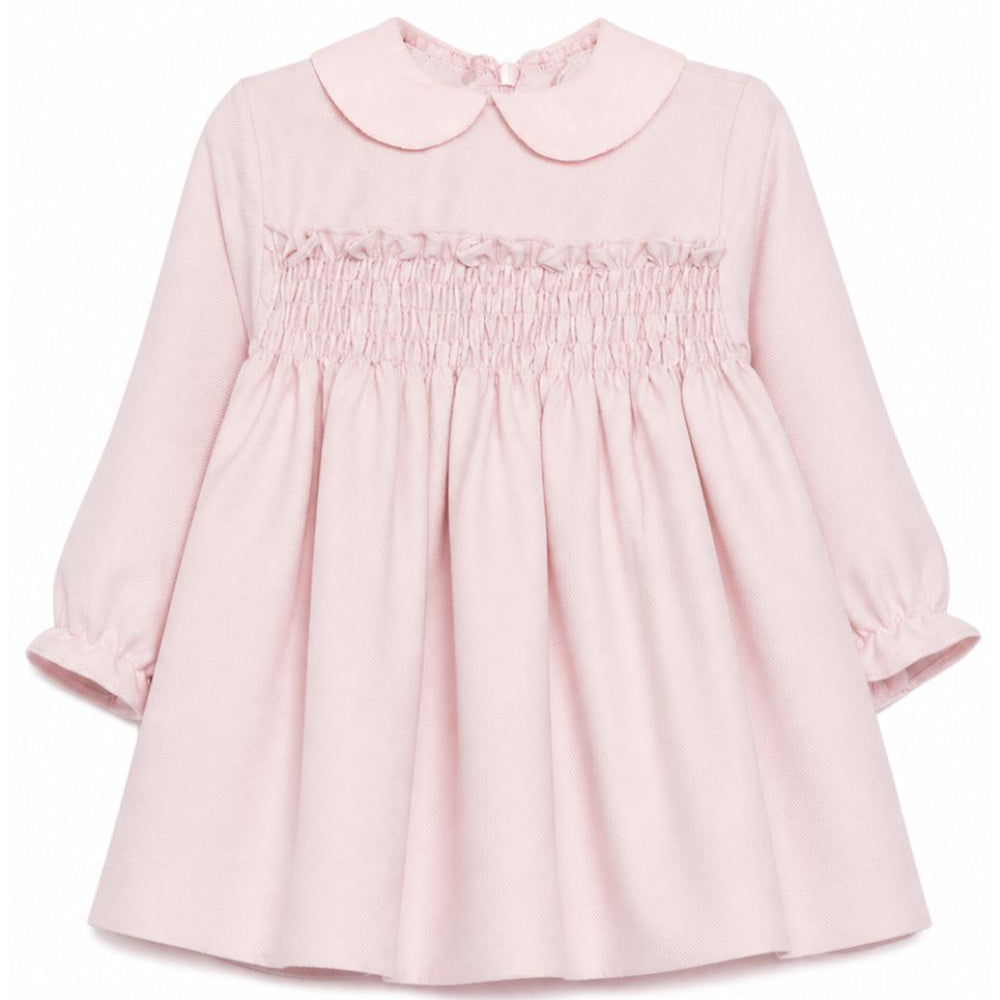 Abito per neonata Paio Crippa Kids rosa con dettaglio con punto smock ELETTRA 33 PAIO CRIPPA KIDS
