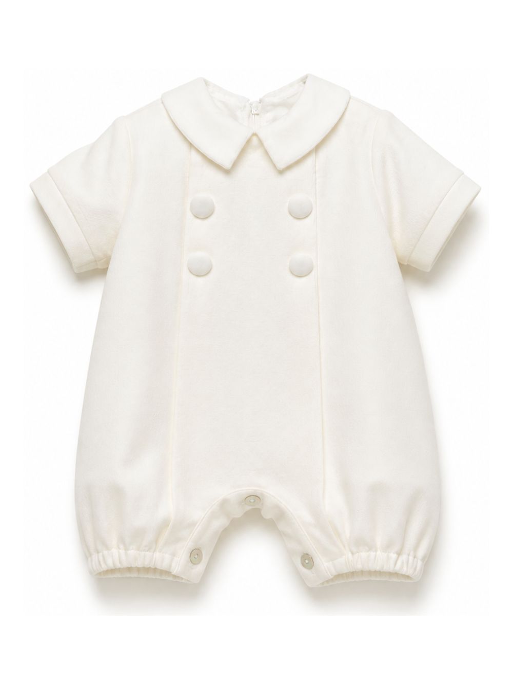 Tutina per neonato Paio Crippa Kids bianca con chiusura posteriore con zip FICO 2 PAIO CRIPPA KIDS
