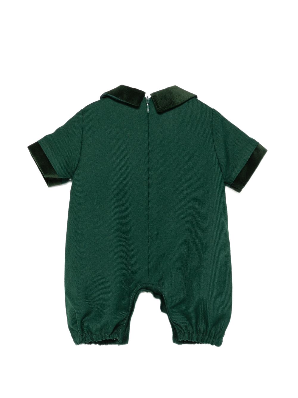 Tutina per neonato Paio Crippa Kids verde in tessuto twill<BR/> FICO 58 PAIO CRIPPA KIDS