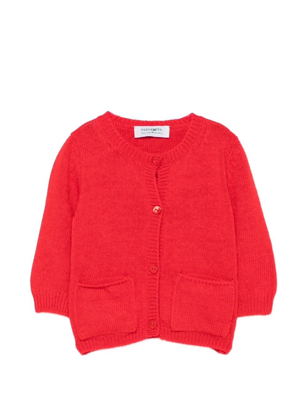 Cardigan per neonato Paio Crippa Kids rosso con bottoni ORTISEI 22 PAIO CRIPPA KIDS