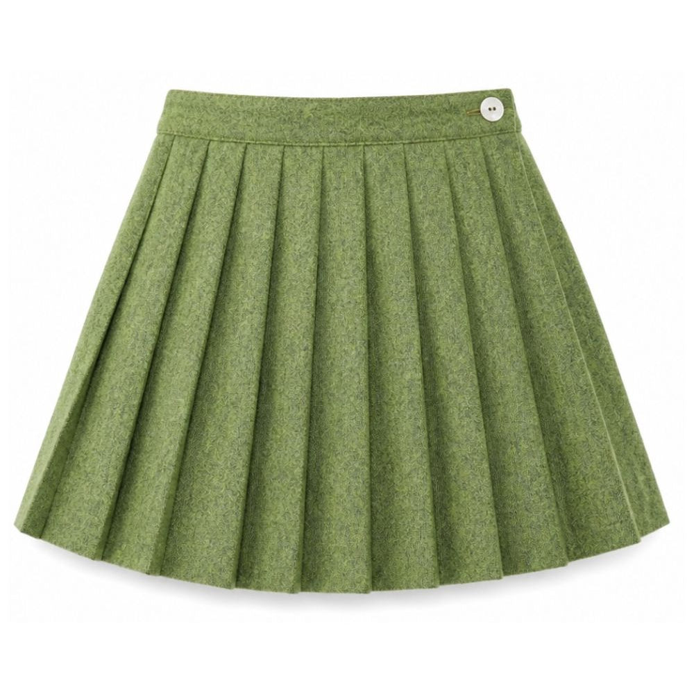 Gonna per bambina Paio Crippa Kids verde con effetto mélange RANUNCOLO 54 PAIO CRIPPA KIDS